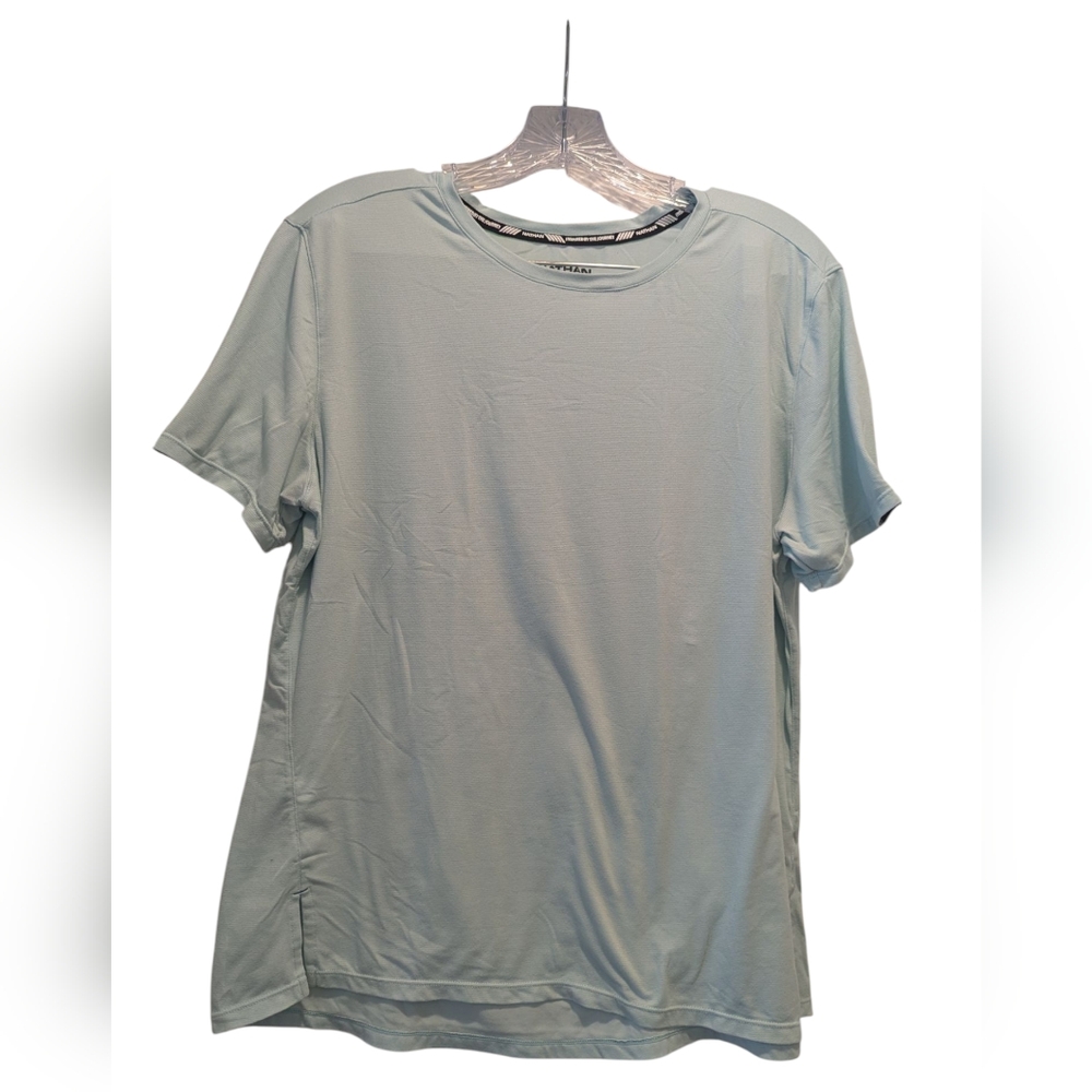Nathan Women's Trail Running Top Mint Green St Slv Tee Workout Top Sz Large *EUC